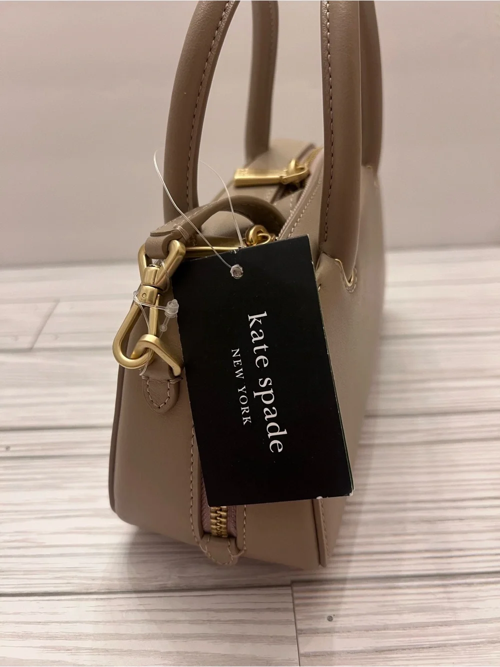 Kate Spade Gracie Mini Leather Satchel Crossbody Bag ~NWT~ Taupe